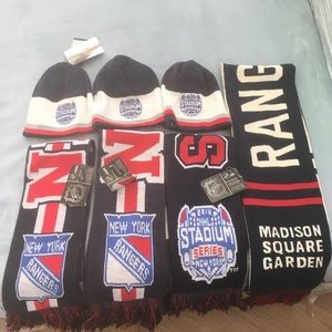 NY Rangers scarf and hat sets